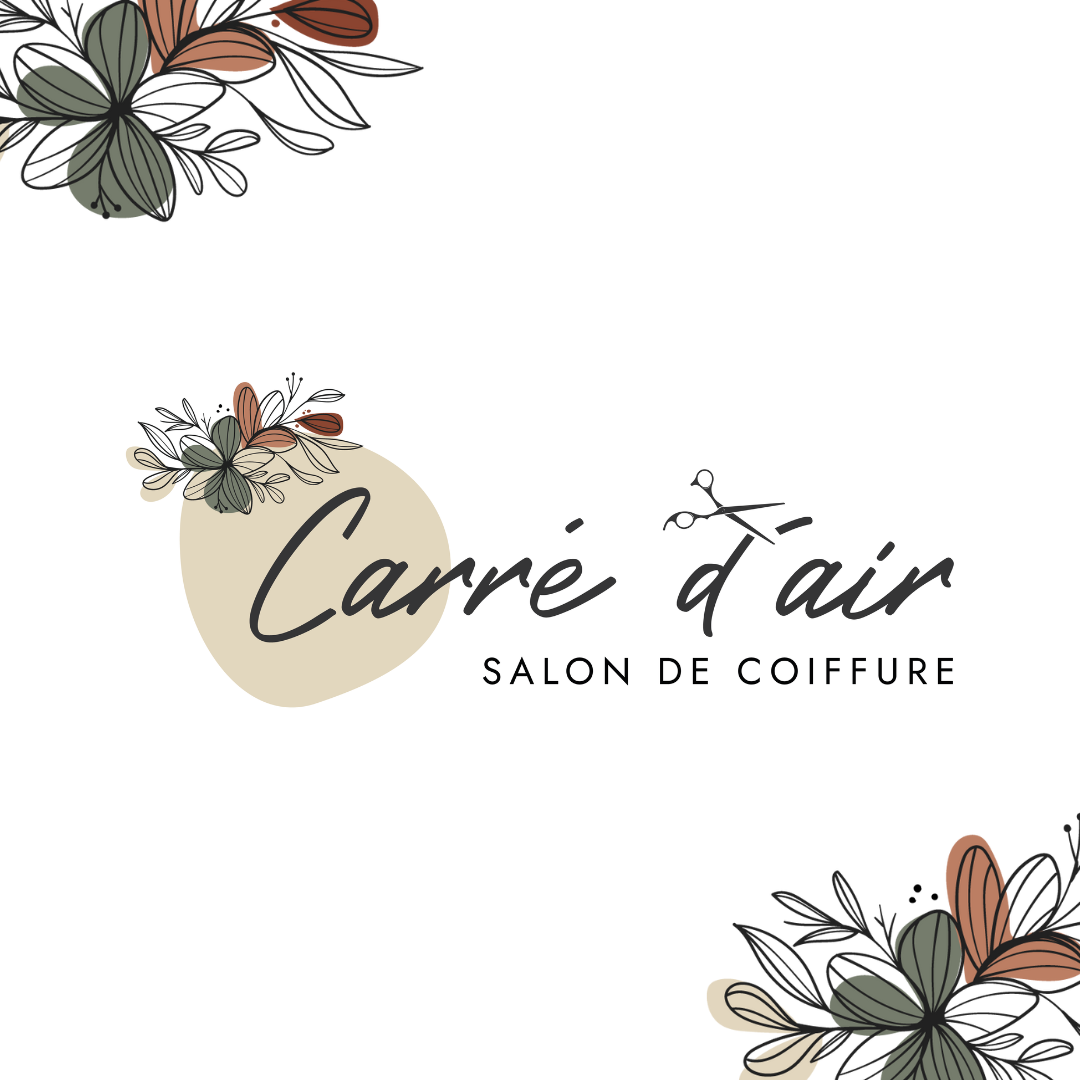 logo salon de coiffure carré d'air