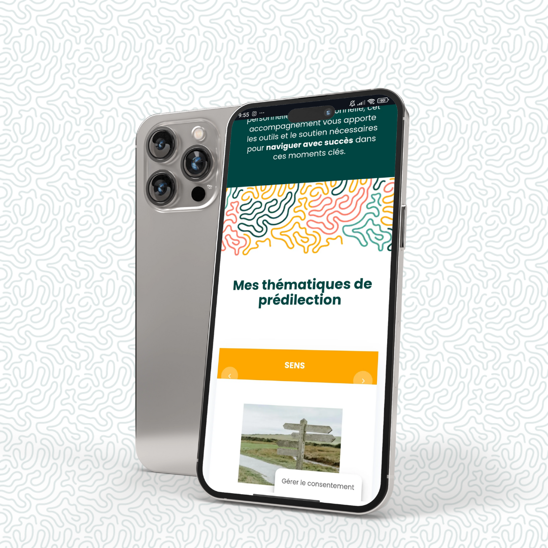 Mockup site responsive sur téléphone Vanessens Dijon