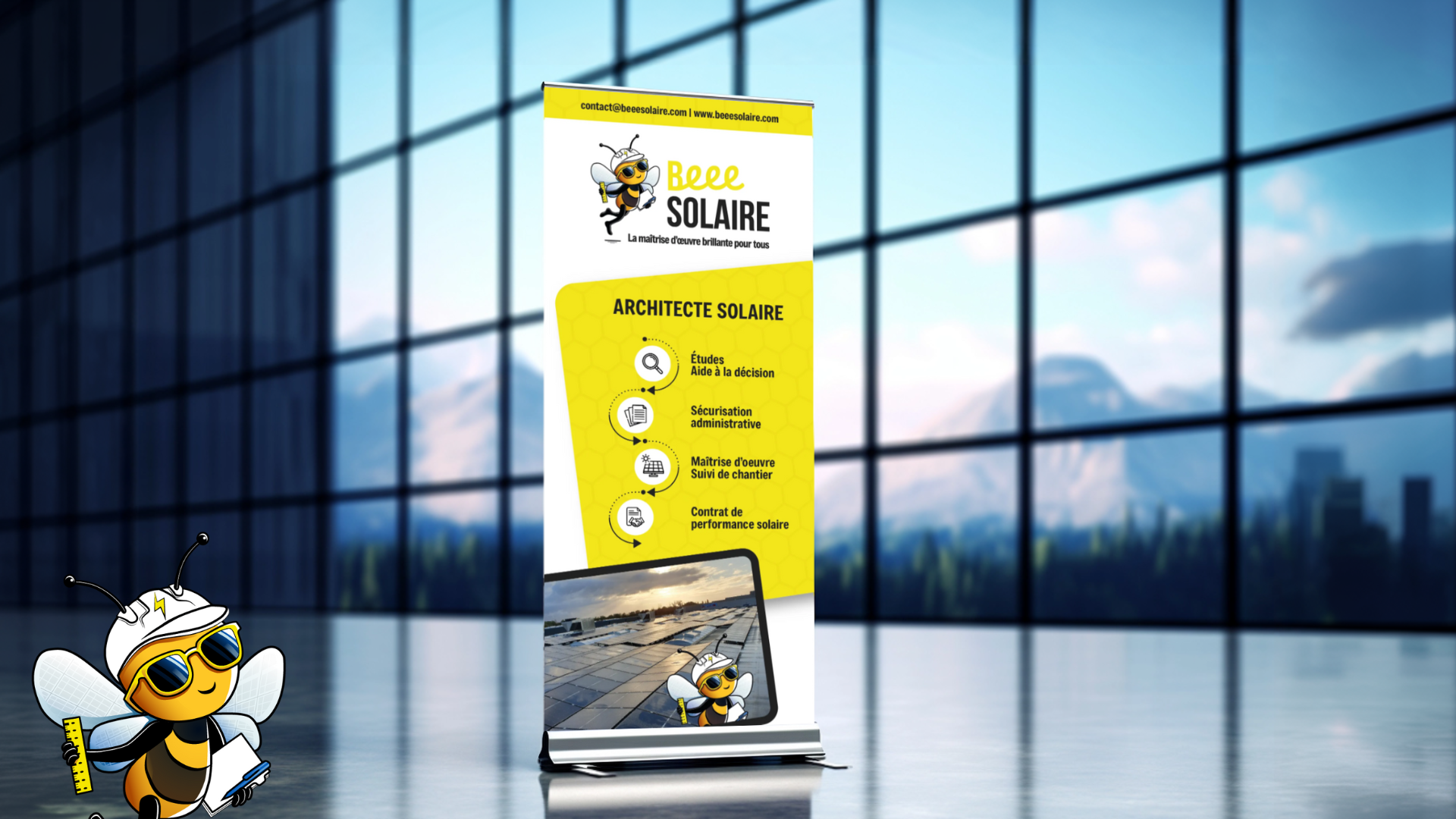 Roll-up Beee Solaire architecte solaire Dijon by Kyracom
