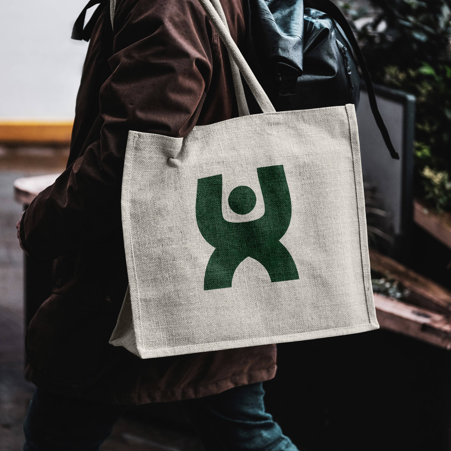 Mockup PodeKa Sac barefoot, magasin, chaussure, sac, logo, symbole, marche, pied,